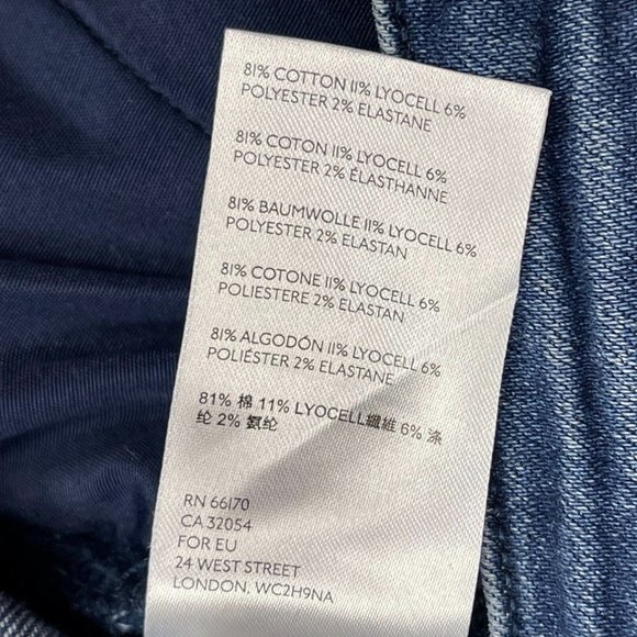 Anthropologie Pilcro High Rise Trouser Bootcut Jeans Women 29 EUC Stretch Pocket - Picture 12 of 14